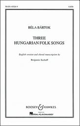 Three Hungarian Folk Songs SATB choral sheet music cover